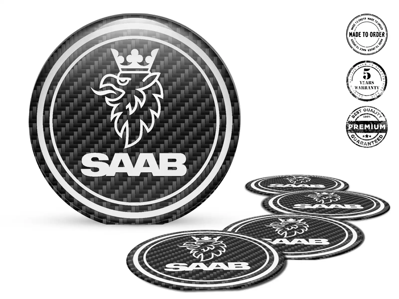 Saab Epoxy-Dome Sticker Rademblem Marke